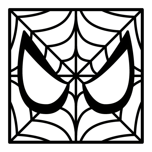 spiderman logo outline